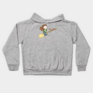 Broom Witch - by Jenn Atkins Kids Hoodie